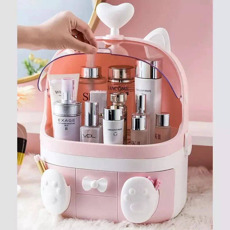 Cute kitty skin care organizer